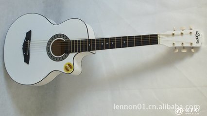 lennov 38寸A款白色 供應優質吉他 專業商家為您供應高品質吉他_民族彈撥樂器_第一槍